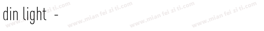 din light字体字体转换